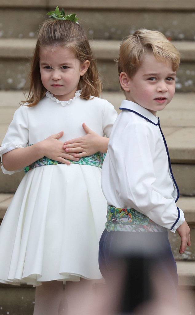 Princesa charlotte, príncipe george, princesa eugenie casamento real
